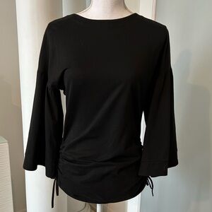 012 - Chic Black Long Sleeve Women's Top - M